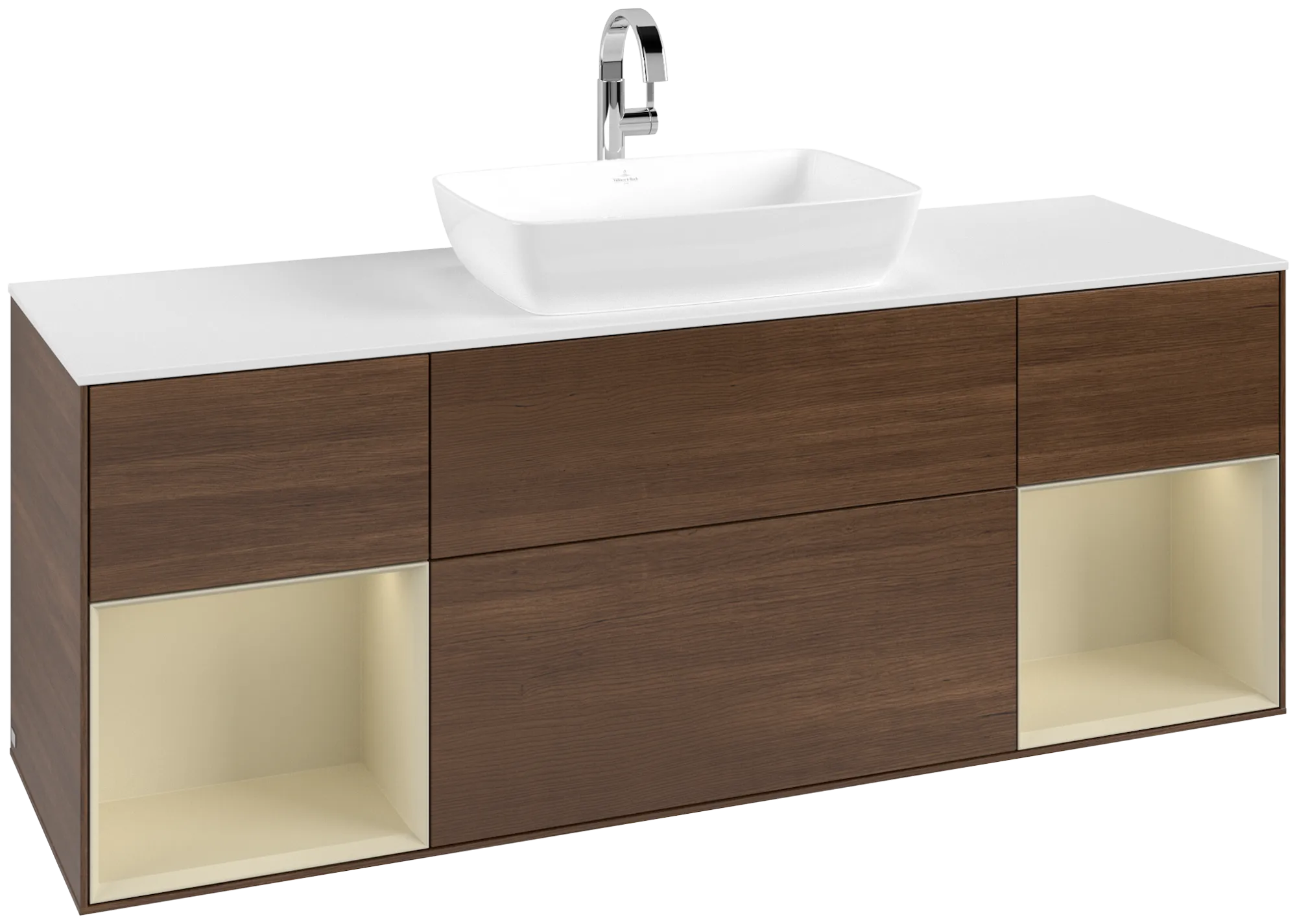 Villeroy & Boch Waschbeckenunterschrank Finion F86, 1600 x 603 x 501 mm, mit Beleuchtung