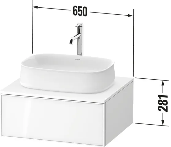 Duravit Waschtischunterschrank wandhängend „Zencha“ 65 × 28,1 × 55 cm