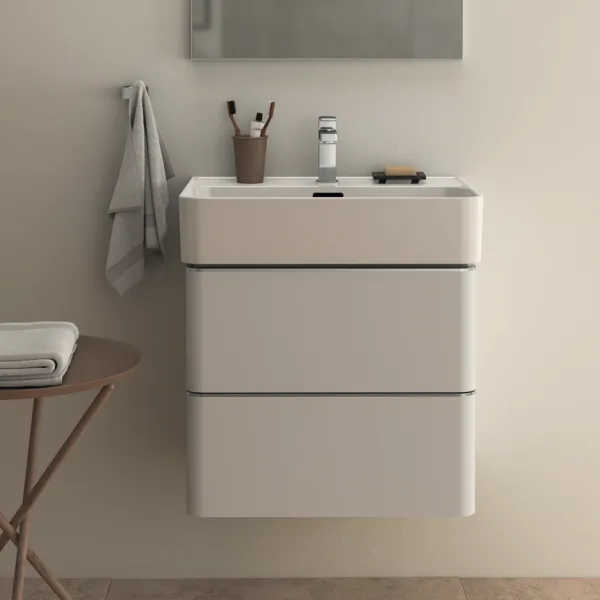 Ideal Standard Waschtisch Strada II, 1 Hahnloch, mit Überlauf, 600x430x170mm, Weiß