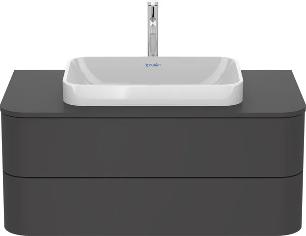 Duravit Waschtischunterschrank wandhängend „Happy D.2 Plus“ 100 × 40,8 × 55 cm Graphit Supermatt Duravit Waschtischunterschrank wandhängend „Happy D.2 Plus“ 100 × 40,8 × 55 cm Graphit Supermatt