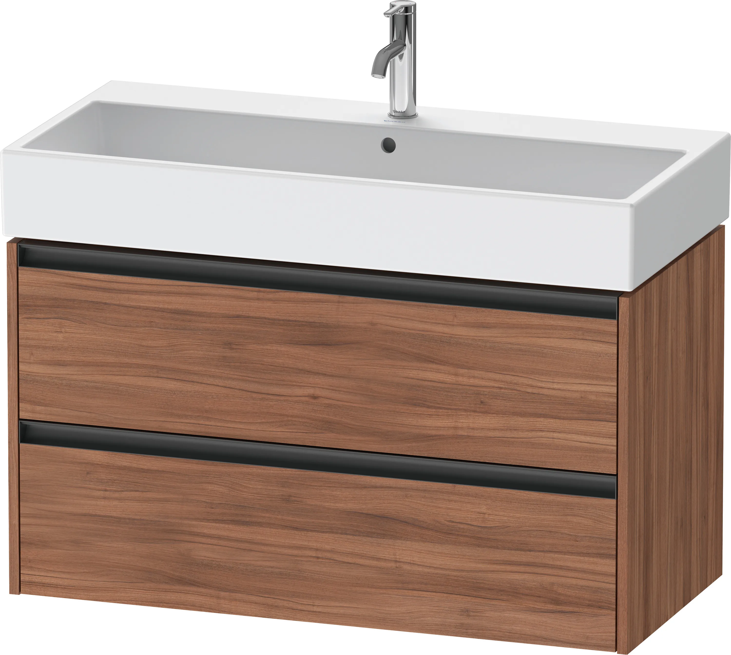 Duravit Waschtischunterschrank wandhängend „Ketho.2“ 98,4 × 54,9 × 46 cm Nussbaum Natur