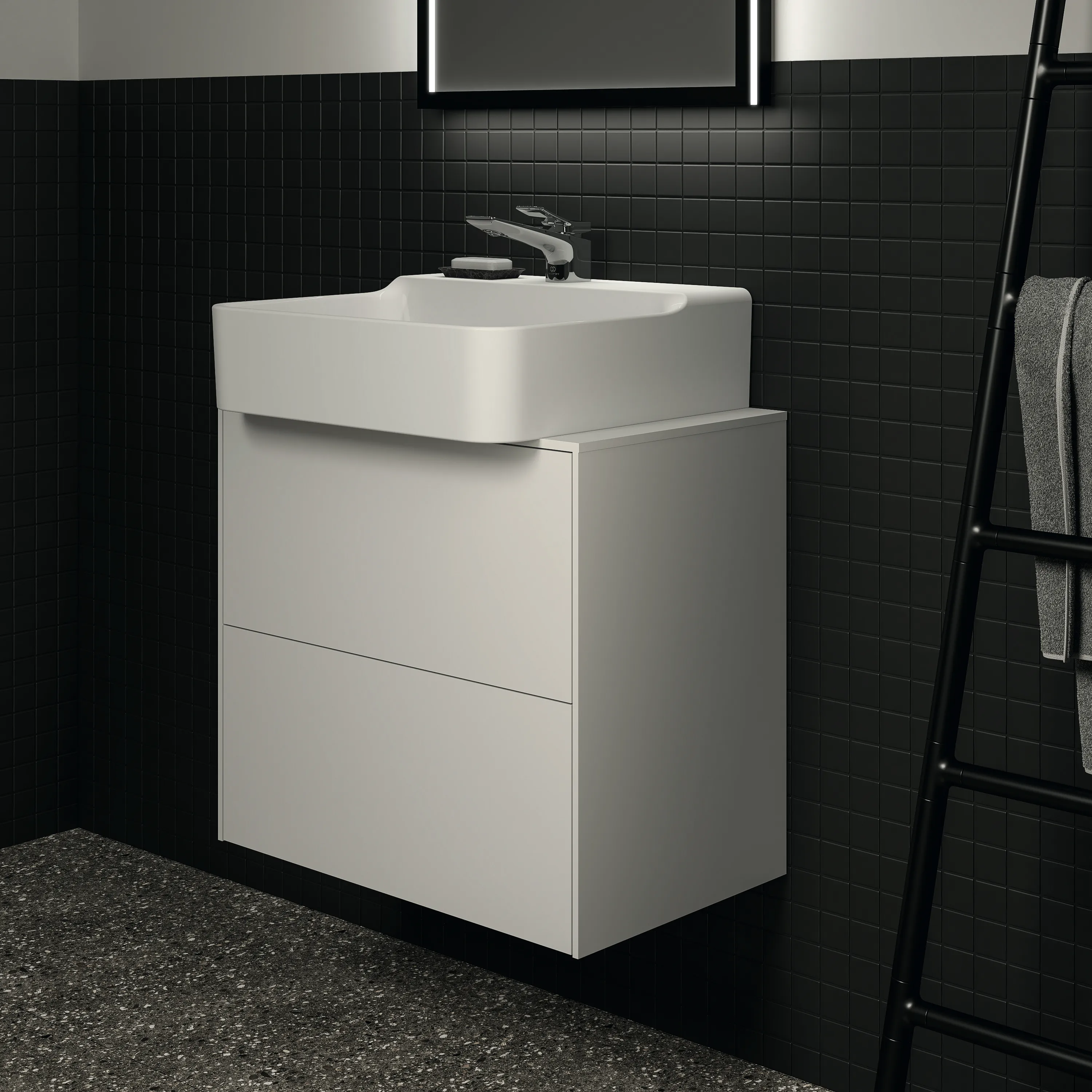 Ideal Standard Waschtischunterschrank „Conca“ 60,2 × 55 × 37,3 cm Weiß matt lackiert Ideal Standard Waschtischunterschrank „Conca“ 60,2 × 55 × 37,3 cm Weiß matt lackiert