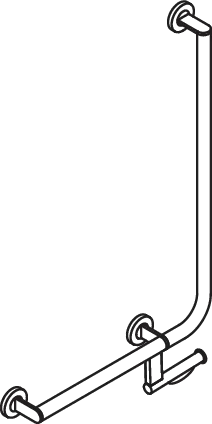 Winkelgriff, d:30, PRH, A1:750, W1:500, li, plvb weiß tiefmatt Winkelgriff, d:30, PRH, A1:750, W1:500, li, plvb weiß tiefmatt