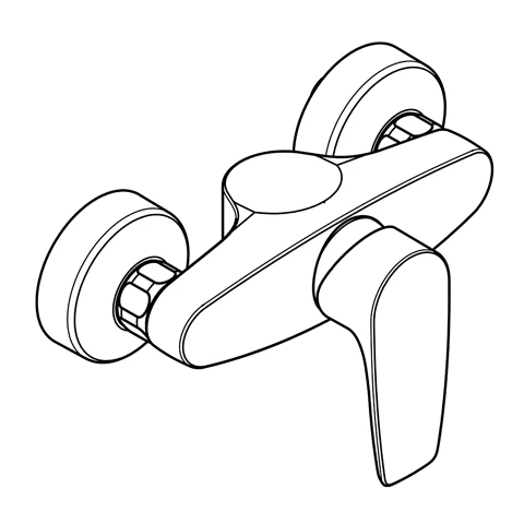 PURE & SOLID Brause-Einhandmischer eigensicher chrom