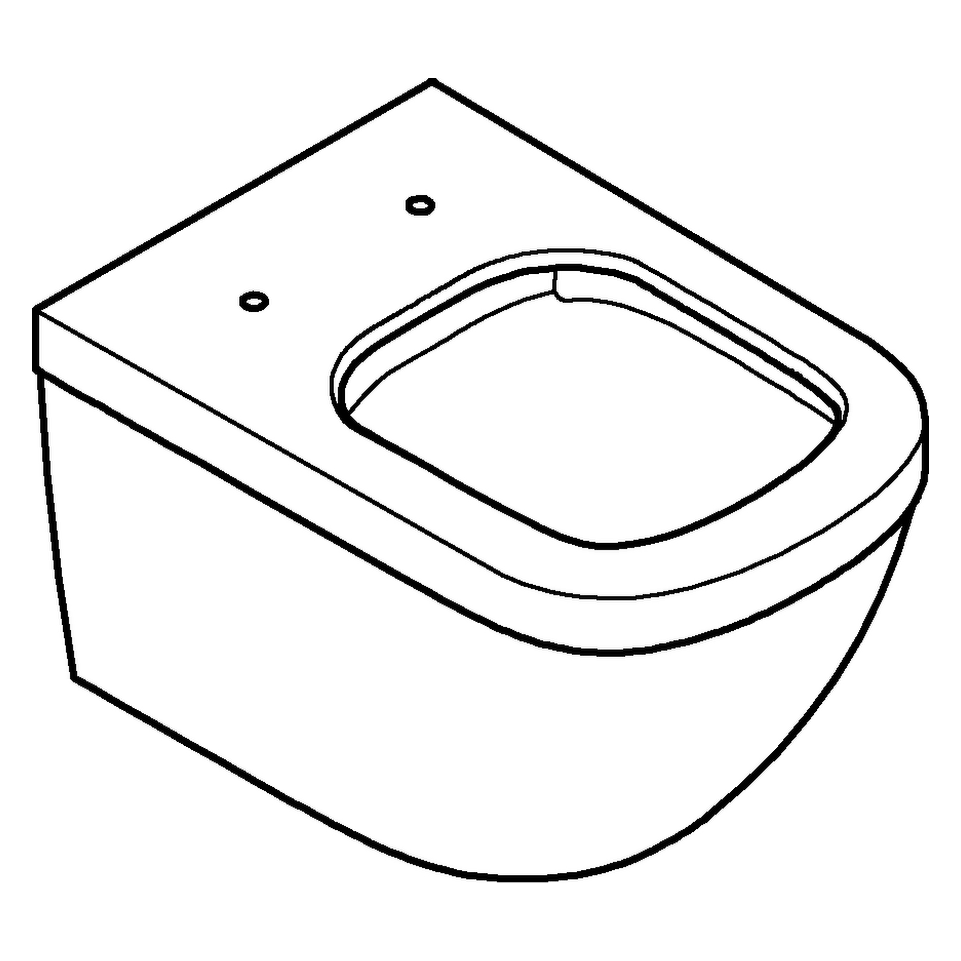 Wand-Tiefspül-WC Euro Keramik 39328, Abgang waagerecht, spülrandlos, für Unterputz-Spülkasten, aus Sanitärkeramik, alpinweiß