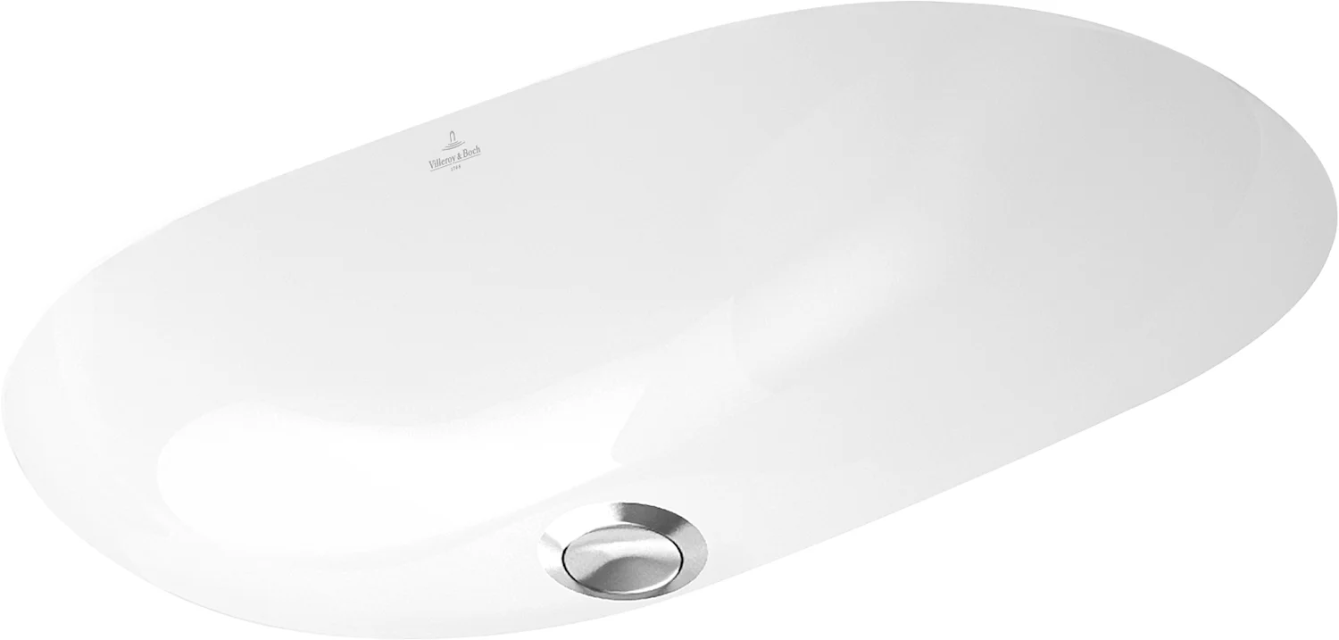 Villeroy & Boch Unterbauwaschbecken O.novo, oval, weiß Alpin, 370 x 200 mm, Höhe 200 mm, mit Überlauf