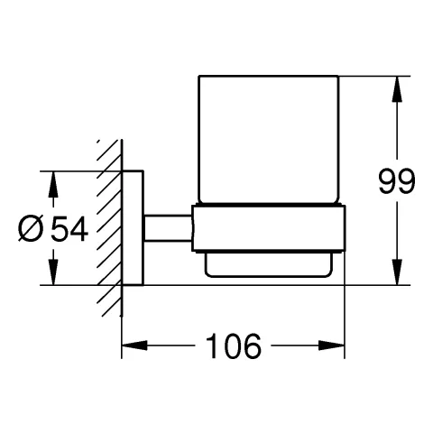 Grohe Essentials Glas mit Halter, matt black Grohe Essentials Glas mit Halter, matt black