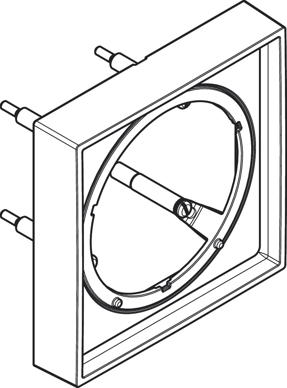 AXOR ShowerSelect ID Verlängerungsrosette eckig 22 mm, Chrom