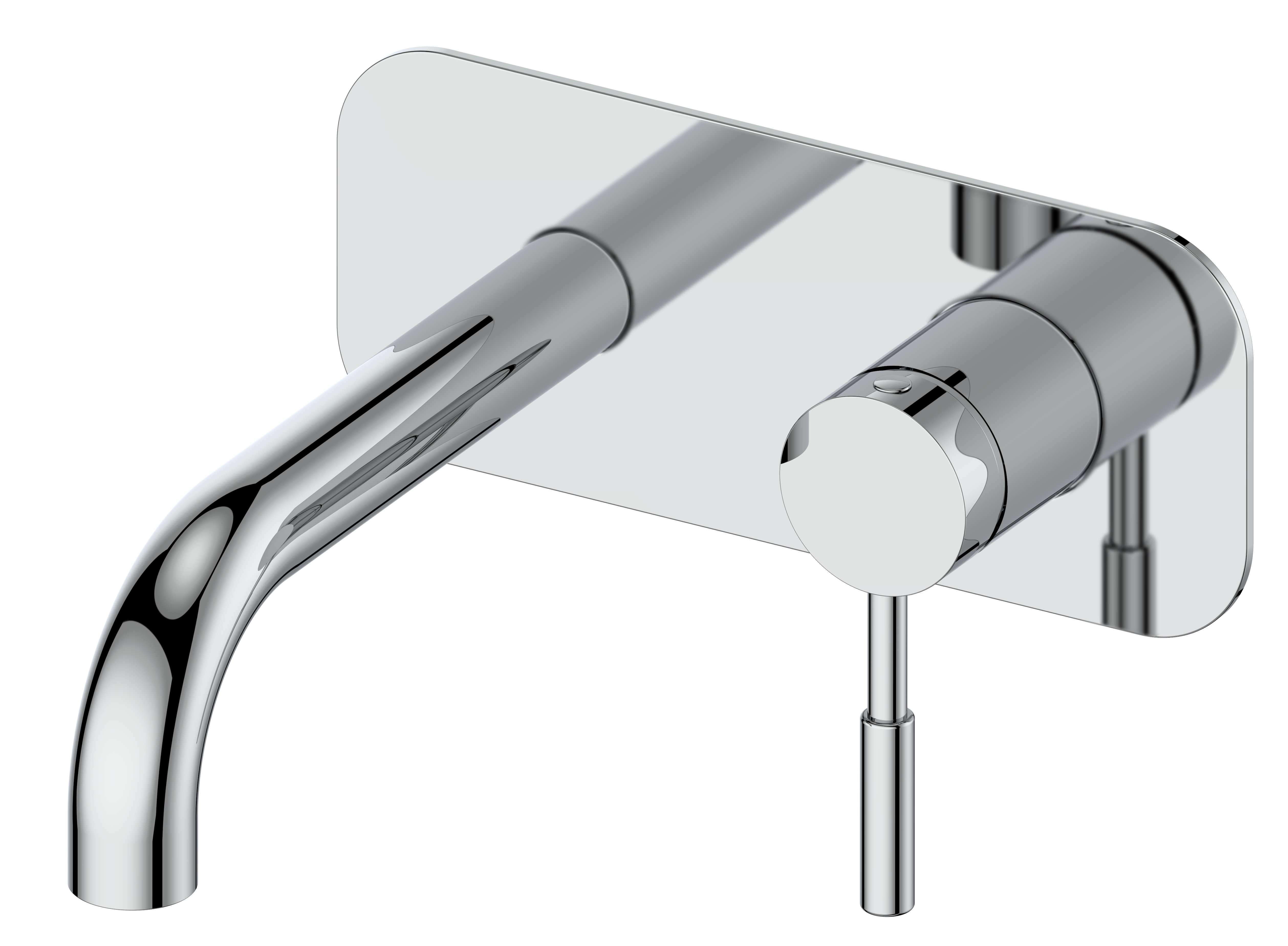 Waschtisch-Wand-Einhandbatterie AqvaDesign - rund - Bausatz Endmontage - Ausladung 220 - 240 mm - chrom Waschtisch-Wand-Einhandbatterie AqvaDesign - rund - Bausatz Endmontage - Ausladung 220 - 240 mm - chrom