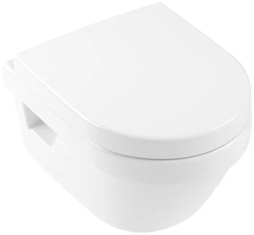 Wand-Tiefspül-WC Combi-Pack kurze Ausladung Compact „Architectura“ 35 × 34 × 48 cm ,, ohne Spülrand, Abgang waagerecht