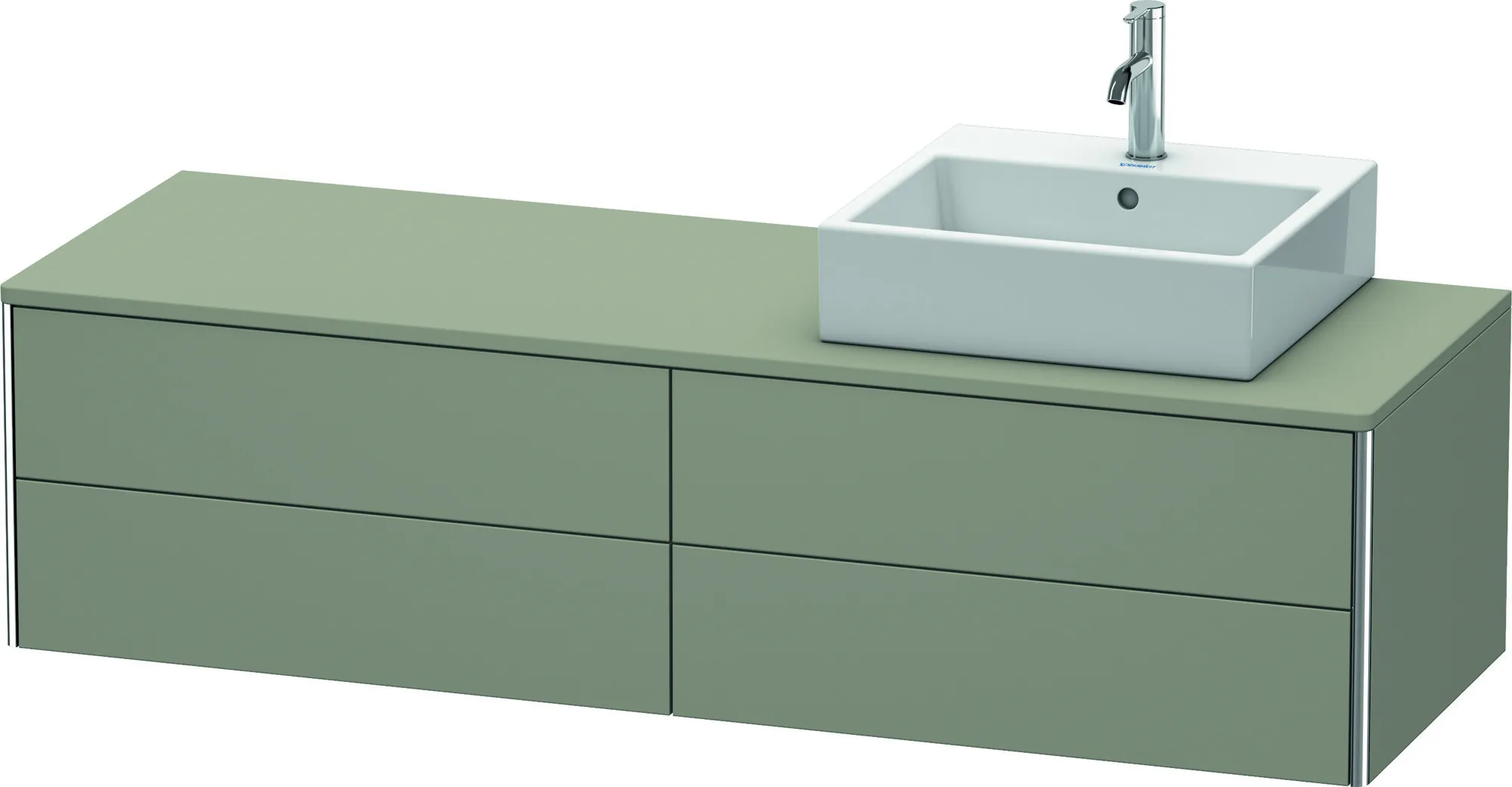 Duravit Waschtischunterschrank wandhängend „XSquare“ 160 × 40 × 54,8 cm Steingrau Seidenmatt Duravit Waschtischunterschrank wandhängend „XSquare“ 160 × 40 × 54,8 cm Steingrau Seidenmatt