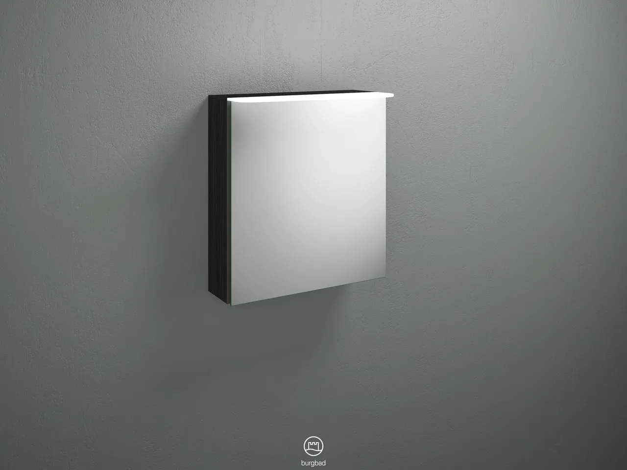 Burgbad Spiegelschrank Badu SFTU060, 310x600x665 mm, LED-Aufsatzleuchte 4200 K, beidseitig verspiegelt