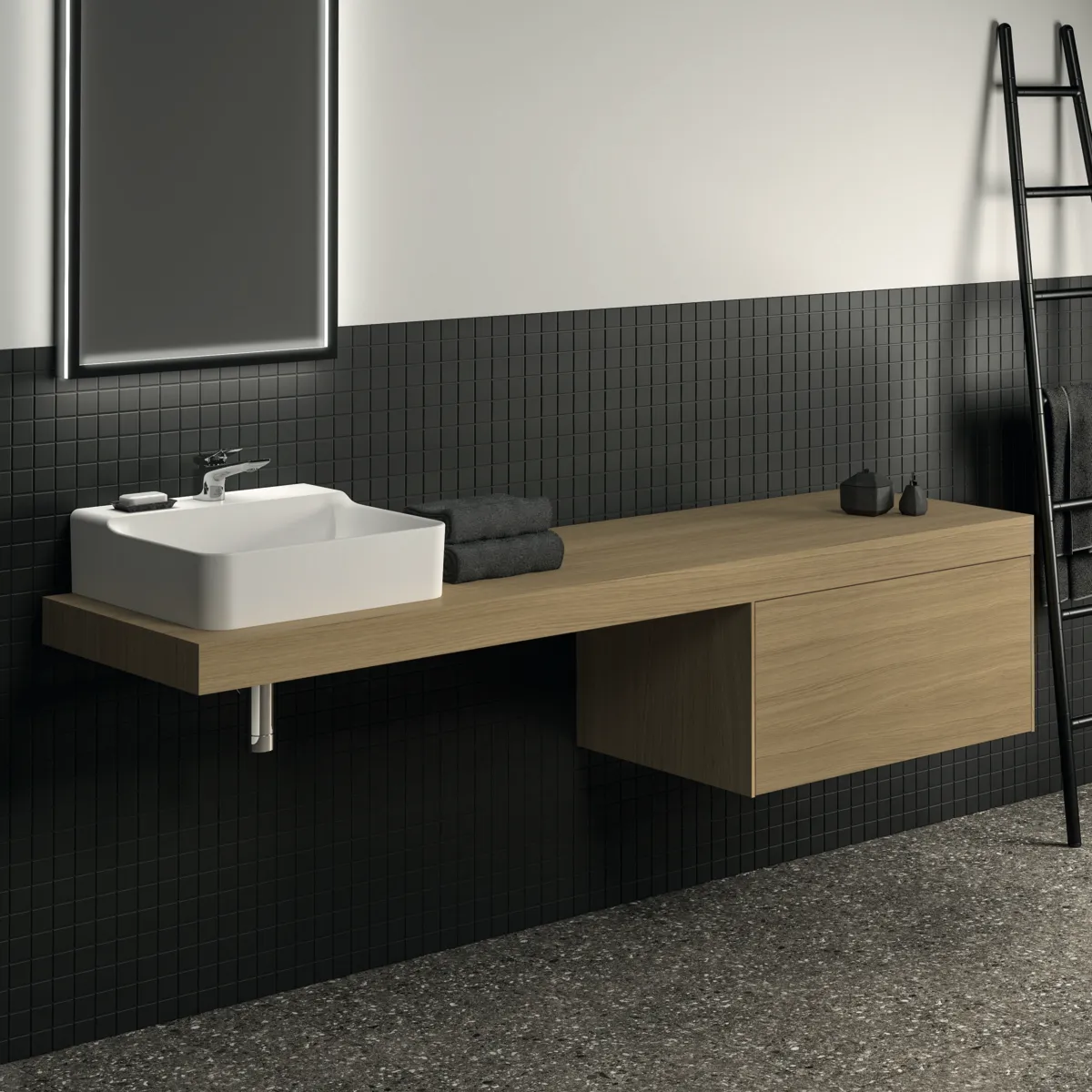 Konsole Conca, 2000x505x80mm, Weiß