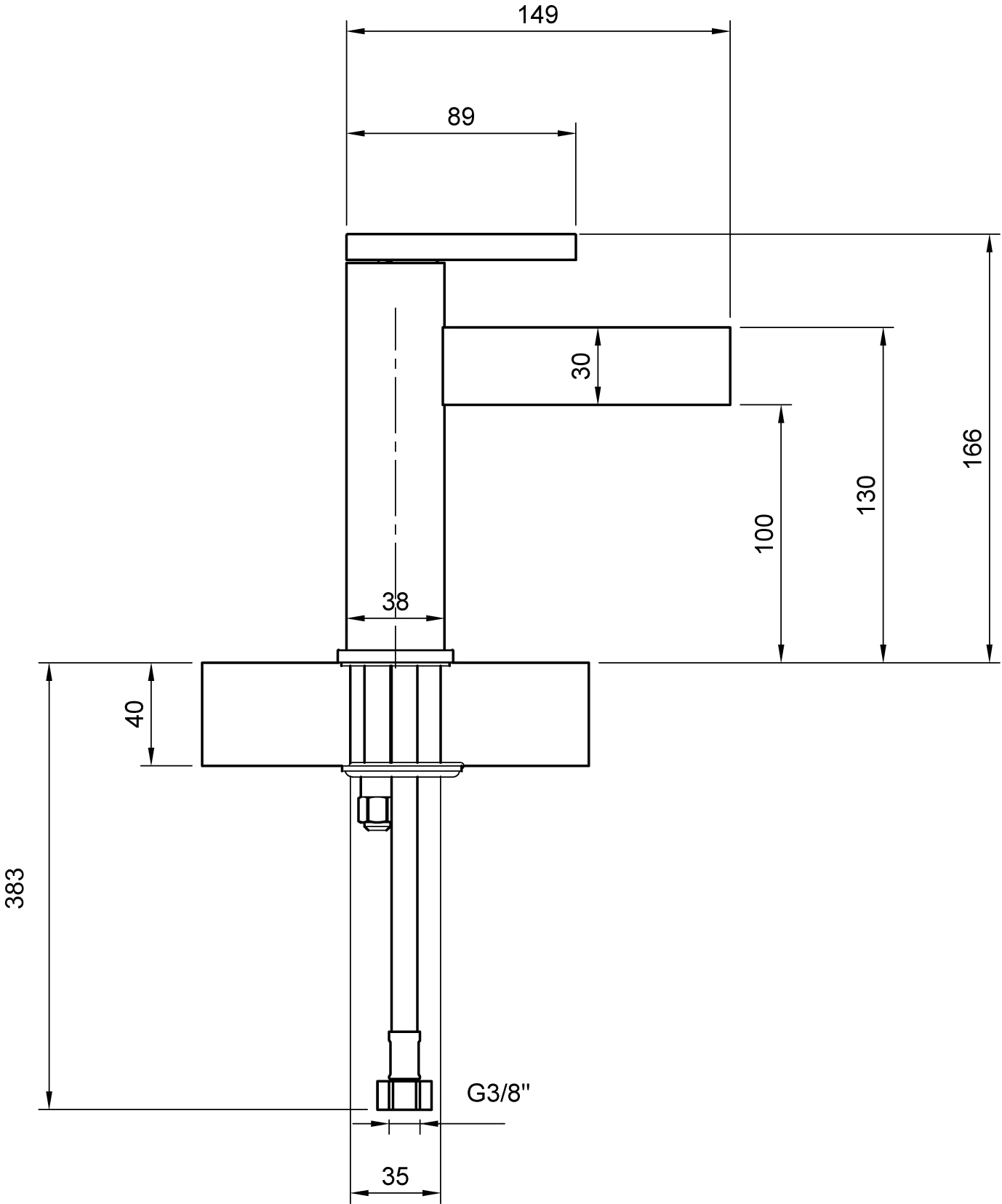 Einhand-Waschtischarmatur „Dawn“ 14,9 cm Ausladung 100 mm in Brushed Nickel Matt Einhand-Waschtischarmatur „Dawn“ 14,9 cm Ausladung 100 mm in Brushed Nickel Matt