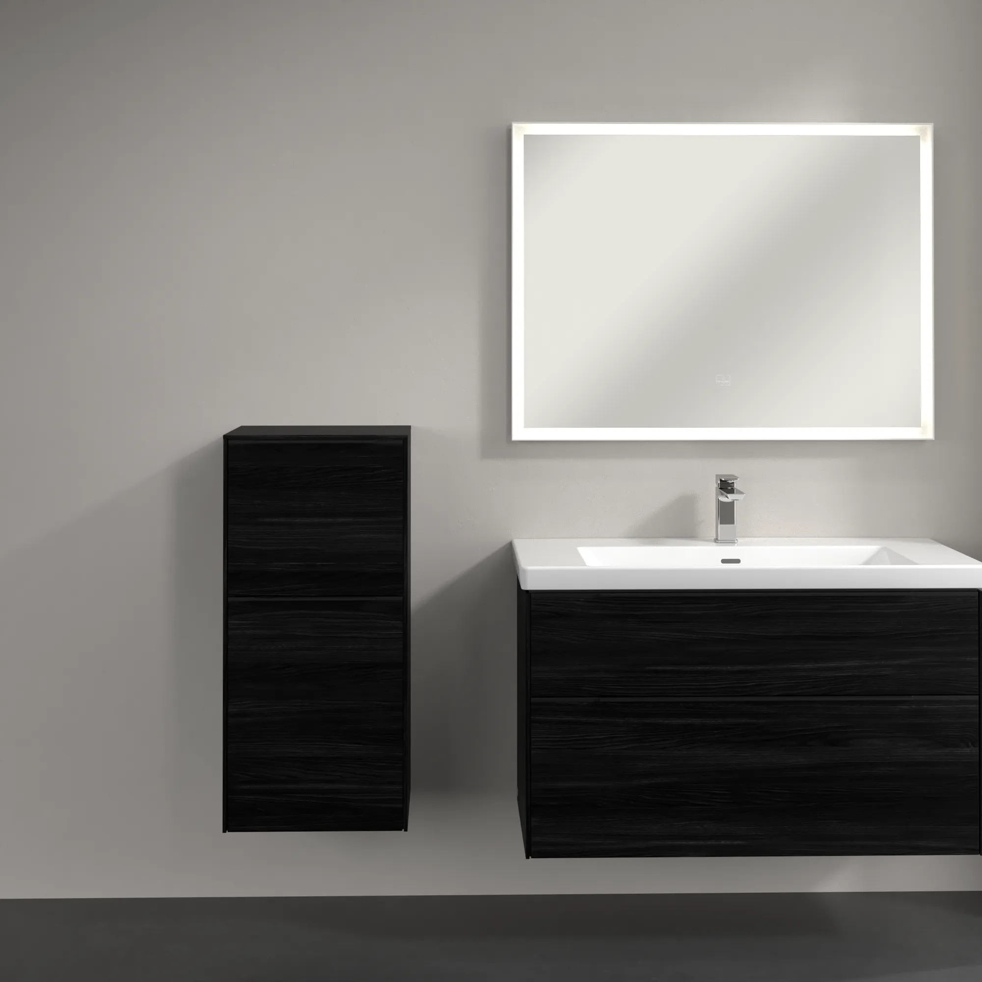 Villeroy & Boch Seitenschrank „Subway 3.0“ 40 × 86 × 36,2 × 36,2 cm 1 Auszug, 1 Tür, Anschlag (Scharnier) links, 1 Tür, Anschlag links