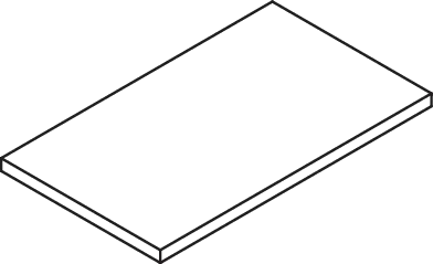Glasplatte der Serie 477, Klarglas, mit geschliffenen Kanten, B: 197 mm, T: 116 mm, Stärke 8mm