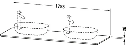 Duravit Konsole „Luv“ in Grau Struktur