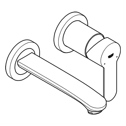 Grohe Eurostyle Cosmopolitan 2-Loch-Waschtischbatterie Wandmontage chrom Grohe Eurostyle Cosmopolitan 2-Loch-Waschtischbatterie Wandmontage chrom