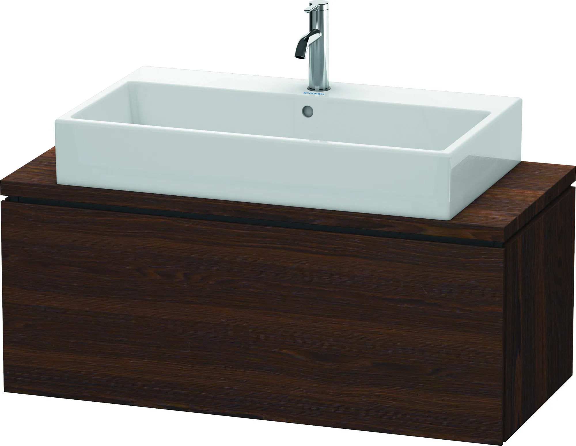 Duravit Waschtischunterschrank wandhängend „L-Cube“ 102 × 40 × 47,7 cm Nussbaum gebürstet