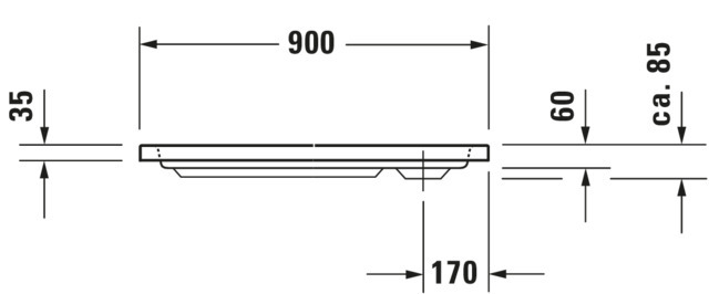 Duravit rechteck Duschwanne „D-Code“ 90 × 75 cm 