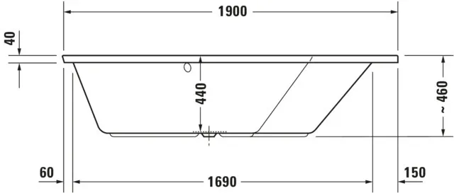 Duravit Whirlwanne „Paiova 5“ fünfeck 1900 × 1400 mm, rechts mit Jet-System, in Weiß Duravit Whirlwanne „Paiova 5“ fünfeck 1900 × 1400 mm, rechts mit Jet-System, in Weiß