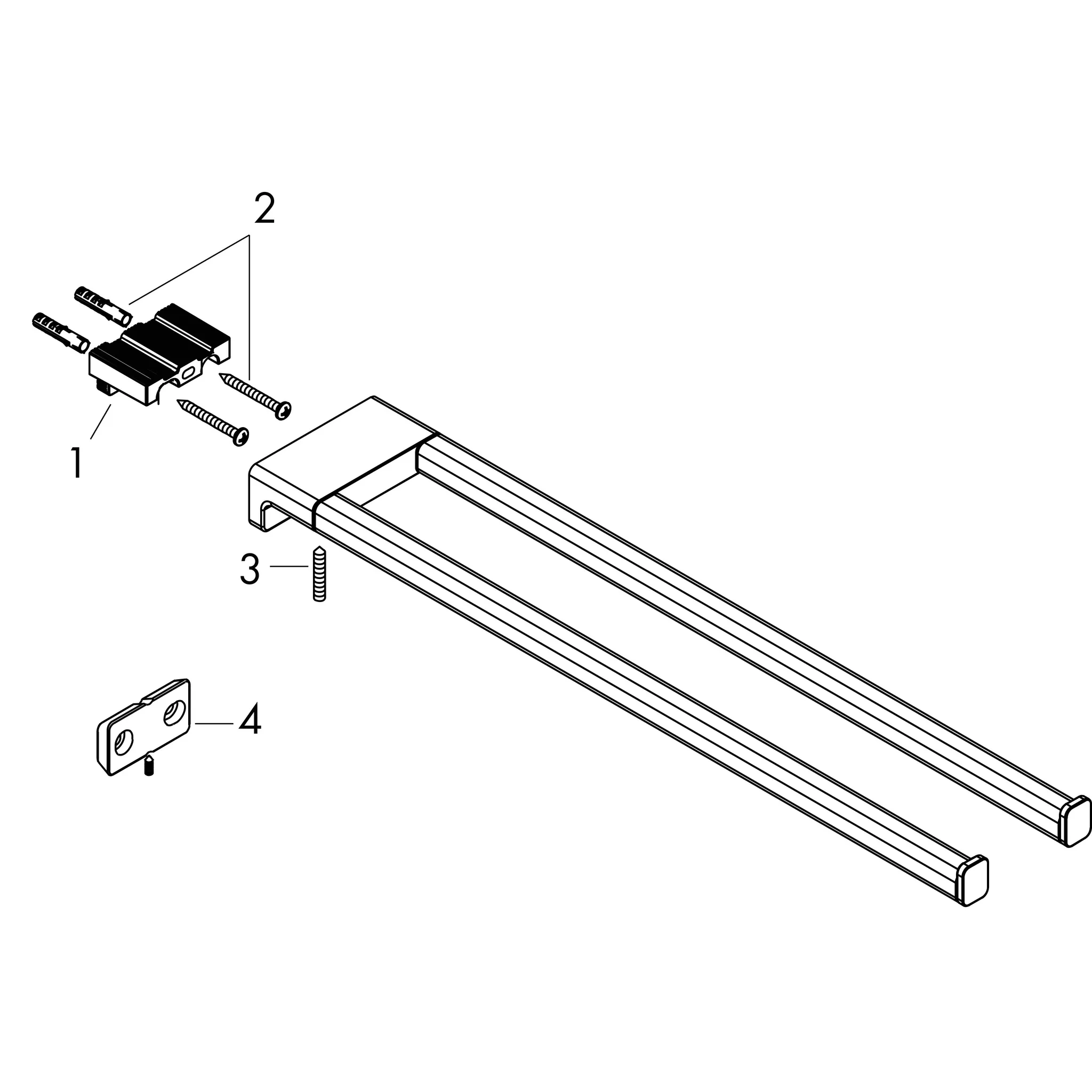Hansgrohe AddStoris Q Handtuchhalter zweiarmig, Chrom Hansgrohe AddStoris Q Handtuchhalter zweiarmig, Chrom