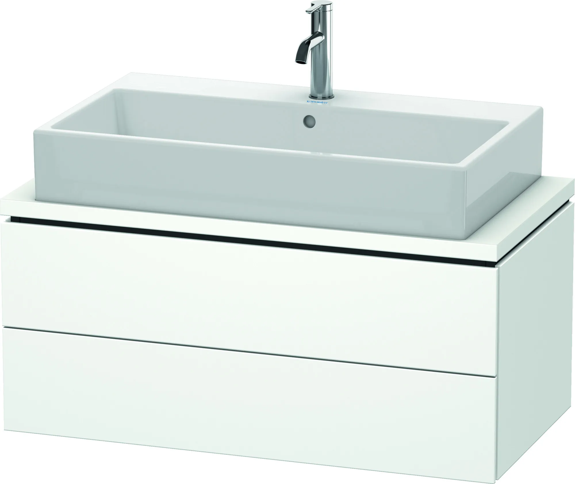 Duravit Waschtischunterschrank wandhängend „L-Cube“ 92 × 40 × 47,7 cm Weiß Matt