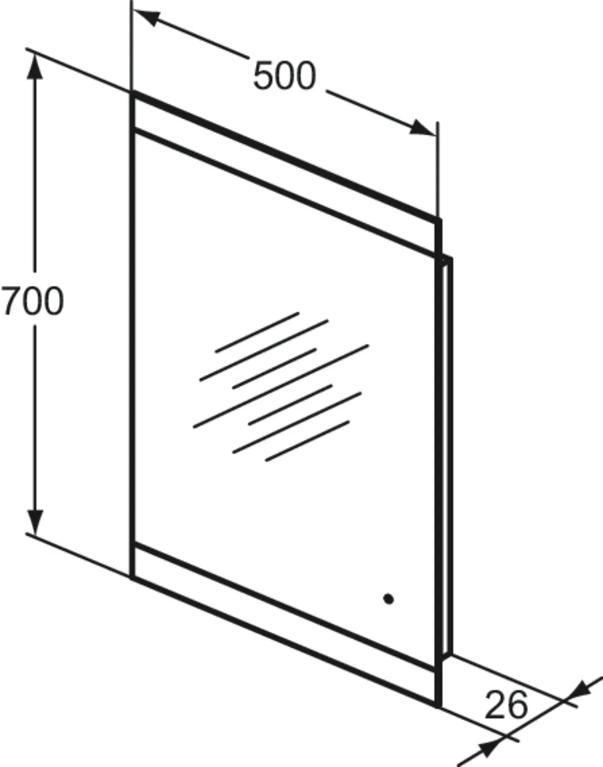 Ideal Standard Spiegel „Mirror&Light“ 50 × 70 cm Ideal Standard Spiegel „Mirror&Light“ 50 × 70 cm