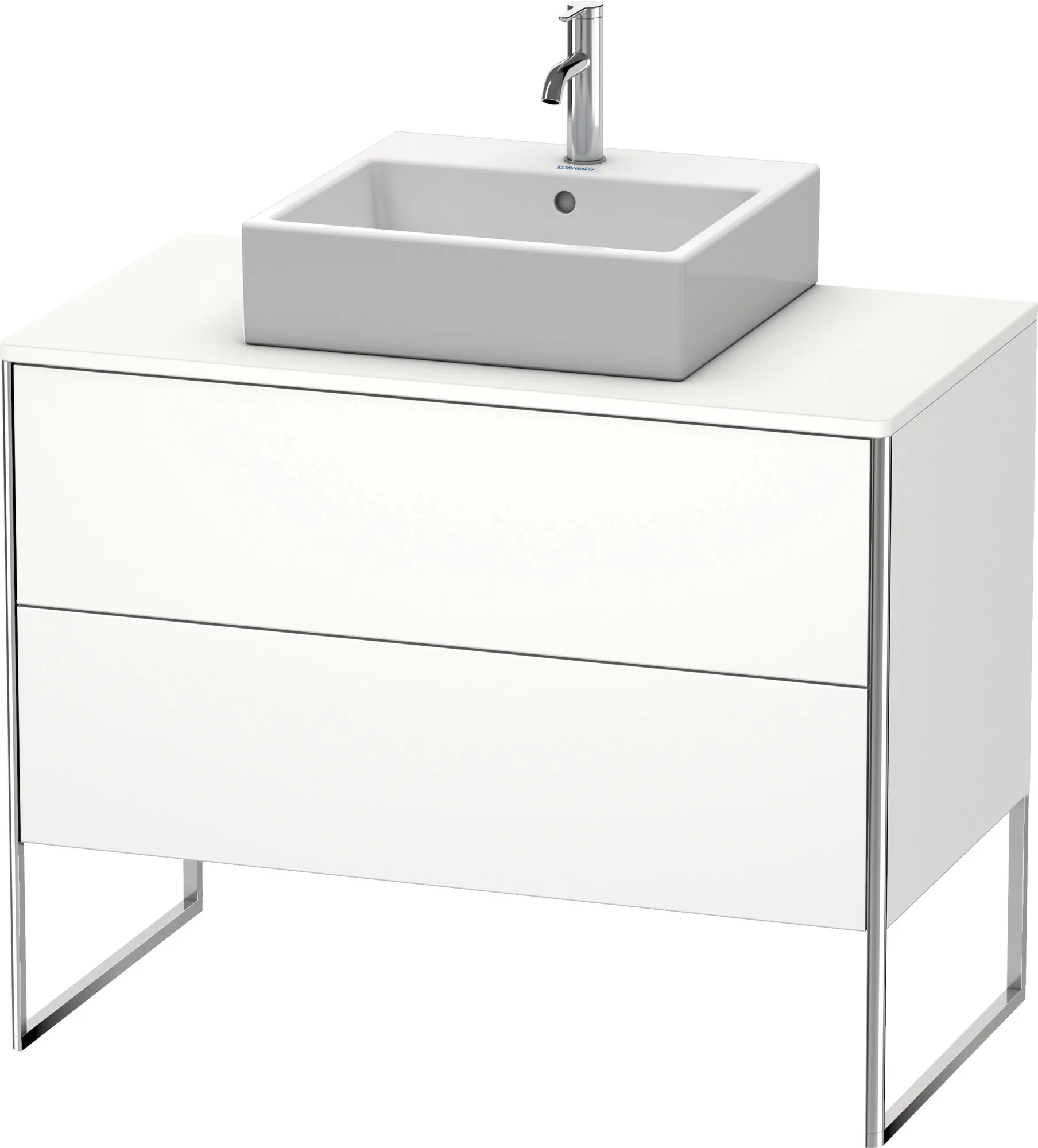 Duravit Waschtischunterschrank bodenstehend „XSquare“ 100 × 77,8 × 54,8 cm Weiß Supermatt Duravit Waschtischunterschrank bodenstehend „XSquare“ 100 × 77,8 × 54,8 cm Weiß Supermatt