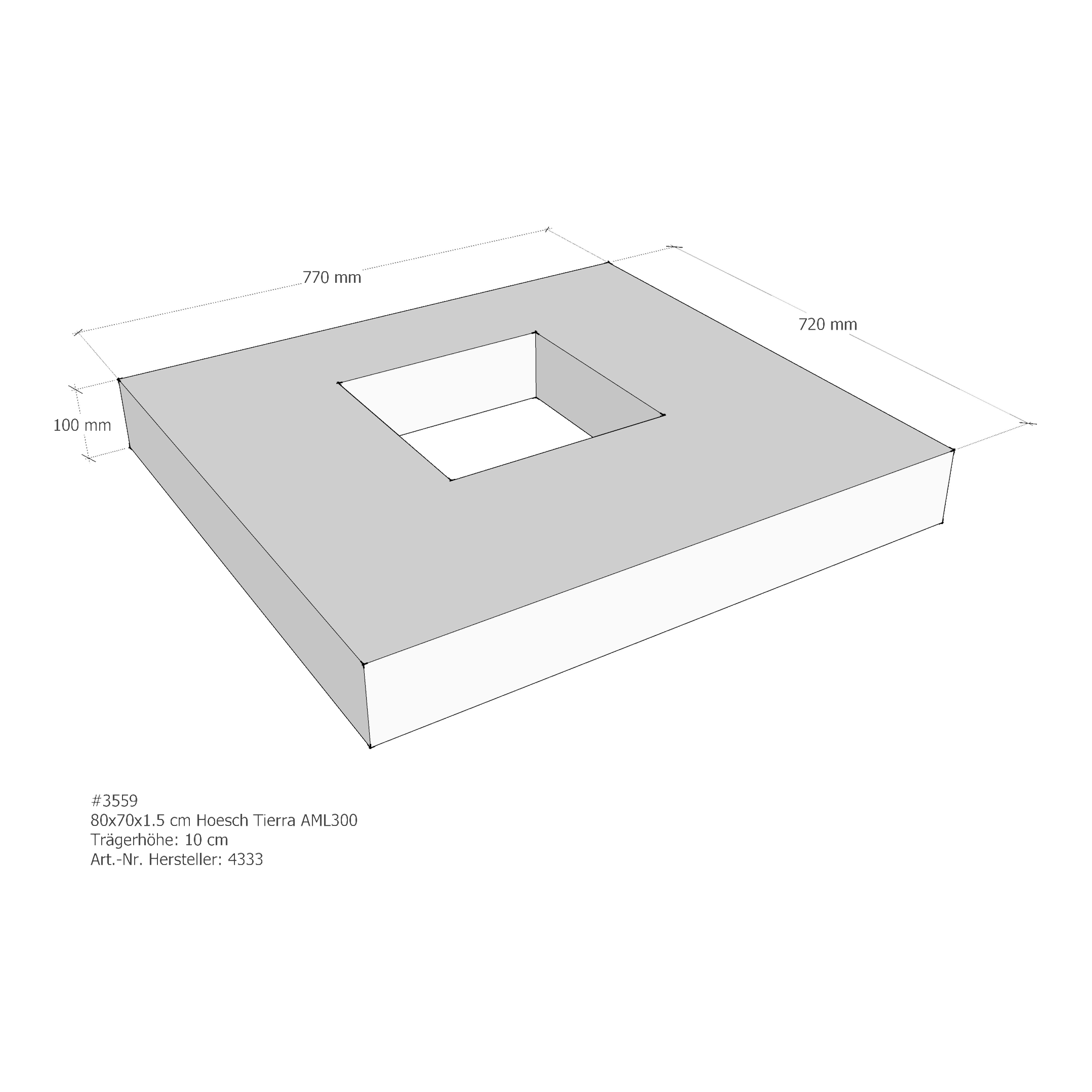 Duschwannenträger für Hoesch Tierra 80 × 70 × 1,5 cm Duschwannenträger für Hoesch Tierra 80 × 70 × 1,5 cm