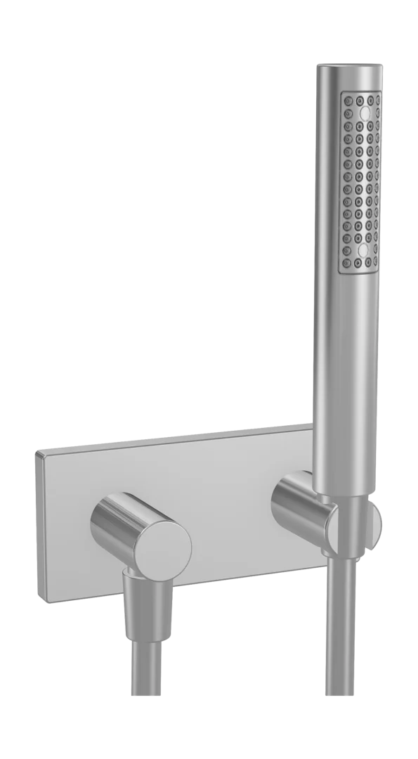 HansaLIVING Handbrausegarnitur HansaLIVING 4443 Rosetteeckig Abgang rund 1-strahlig Chrom HansaLIVING Handbrausegarnitur HansaLIVING 4443 Rosetteeckig Abgang rund 1-strahlig Chrom