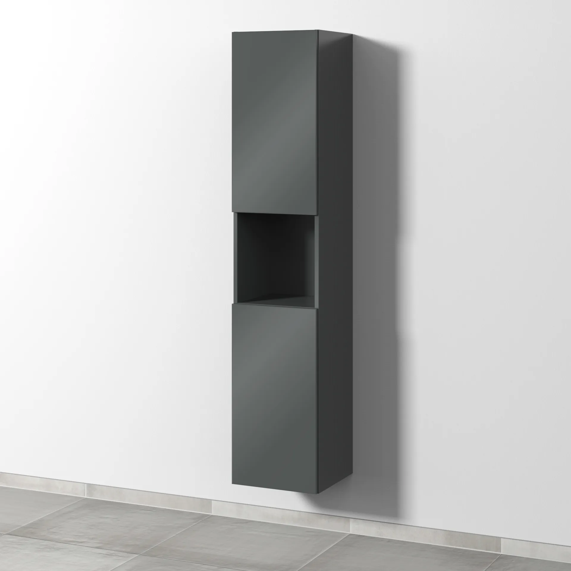 Sanipa Hochschrank „3way“ 350 × 1700 × 345 mm Anschlag links, in Anthrazit (glanz), Anschlag links