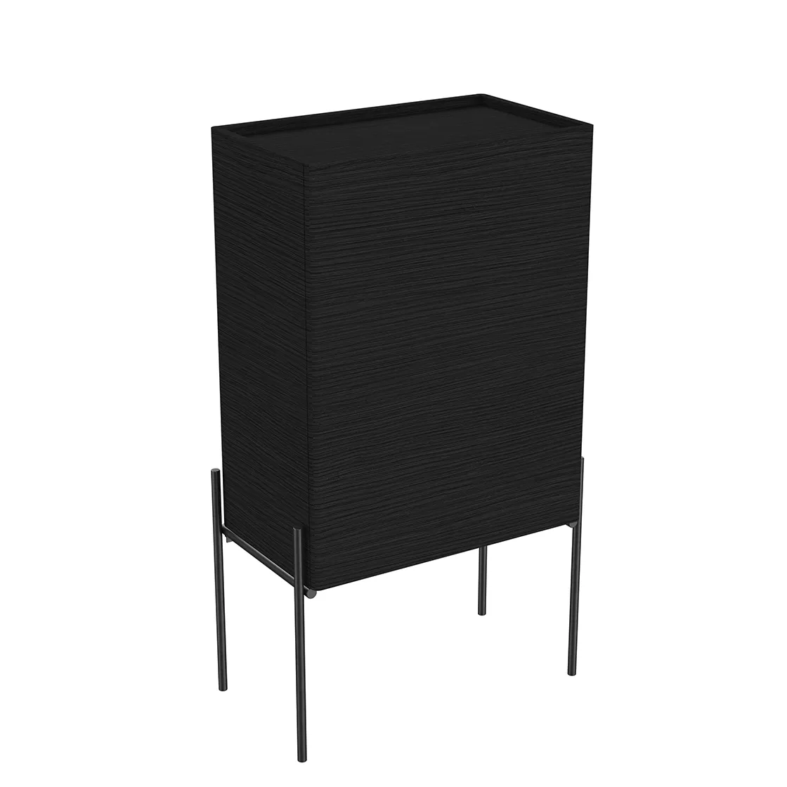 VitrA Equal Halbhochschrank Schwarz-Eiche