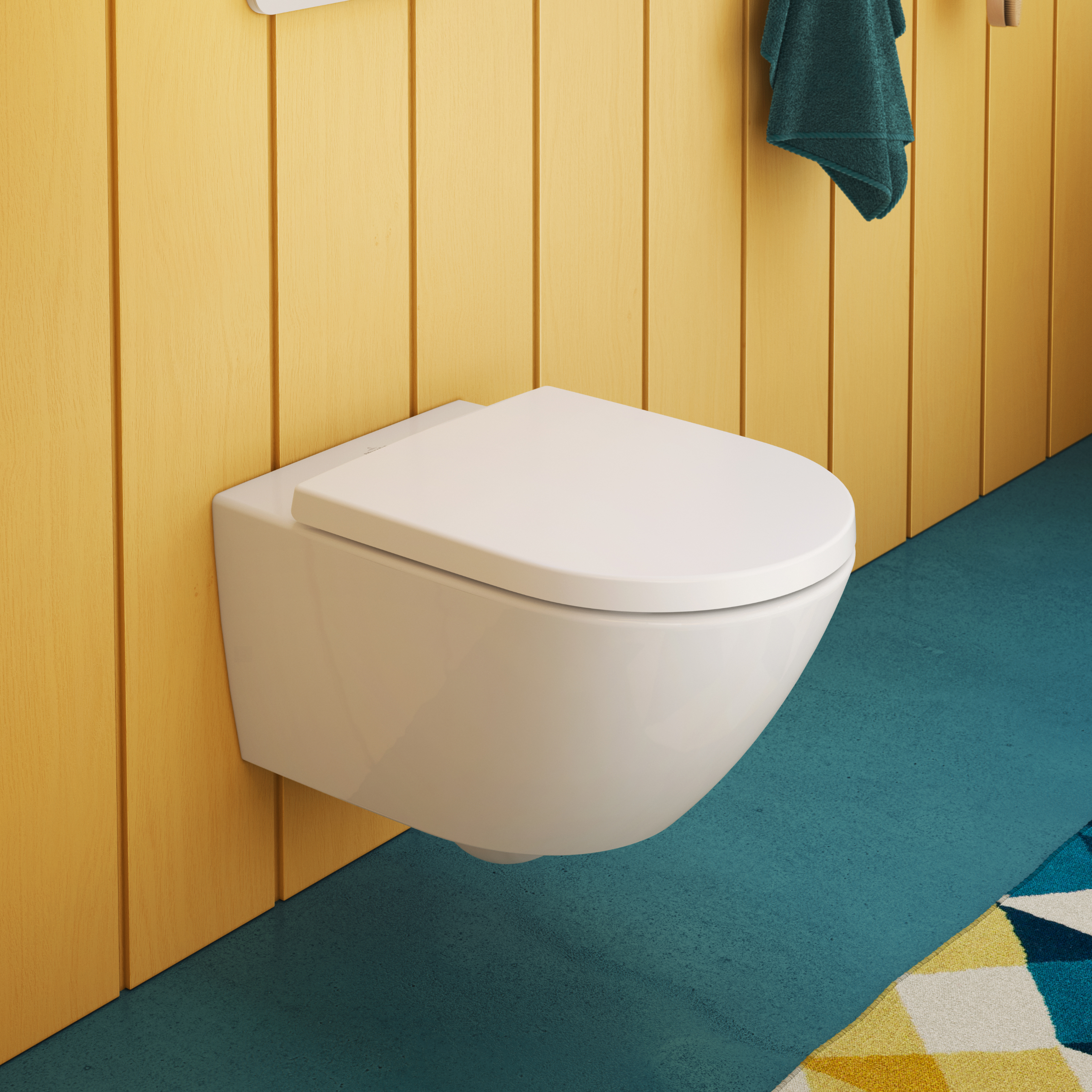 Wand-Tiefspül-WC „Subway 3.0“ 37 × 36 × 56 cm in Weiß Alpin, ohne Spülrand