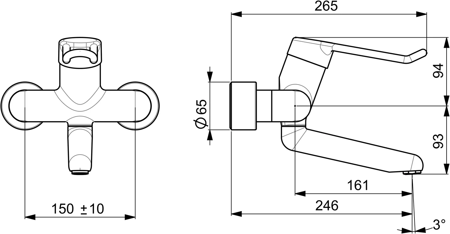 HansaMEDIPRO Einhebelmischer Waschtischbatterie Bügelhebel lang Ausladung 246 mm DN15 Chrom HansaMEDIPRO Einhebelmischer Waschtischbatterie Bügelhebel lang Ausladung 246 mm DN15 Chrom