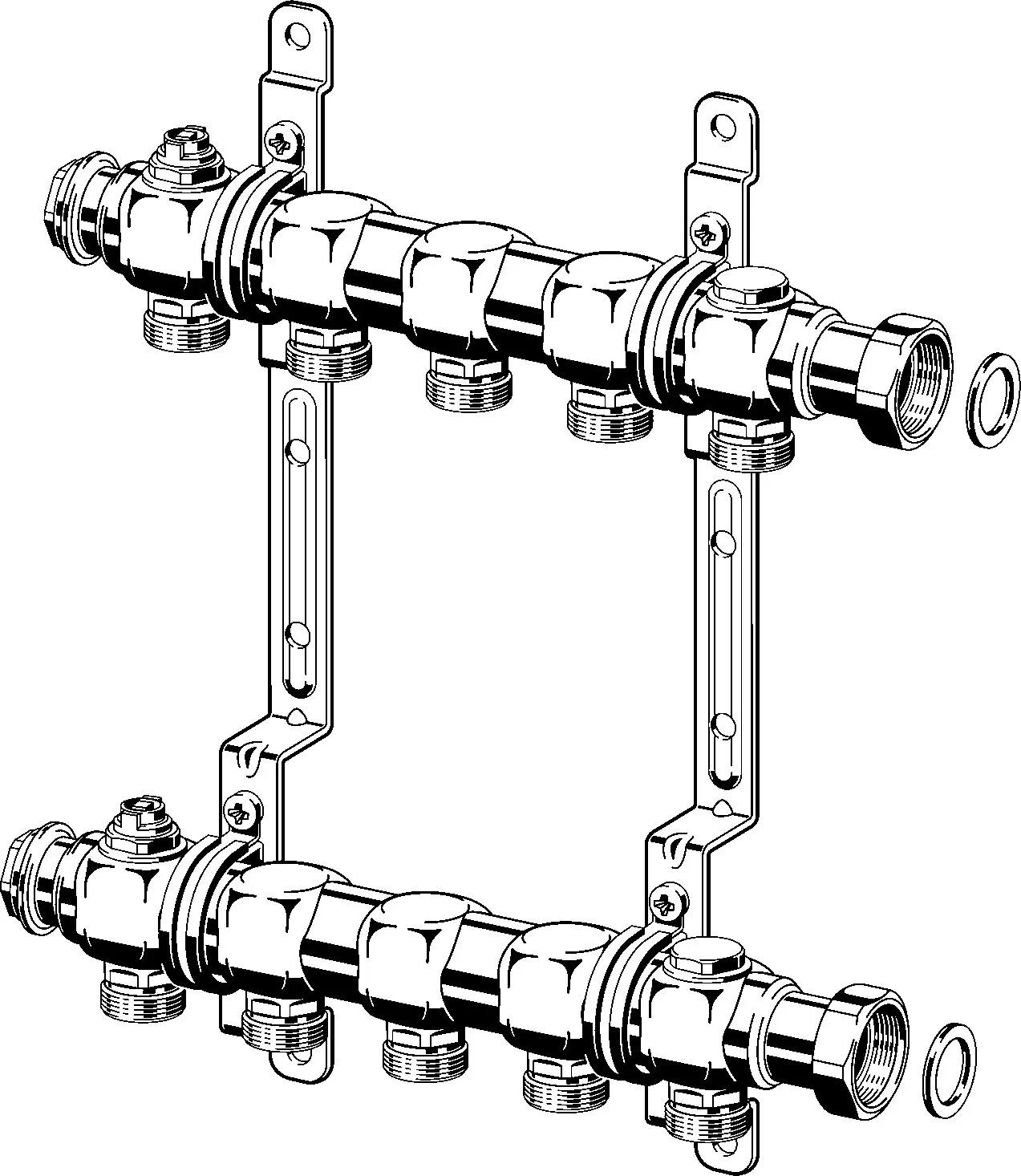 Viega „Sanfix“ Verteiler 5-fach