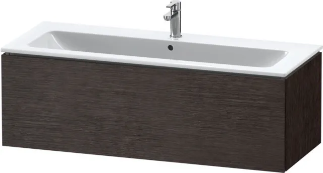 Duravit Waschtischunterschrank wandhängend „L-Cube“ 122 × 40 × 48,1 cm Eiche Dunkel gebürstet