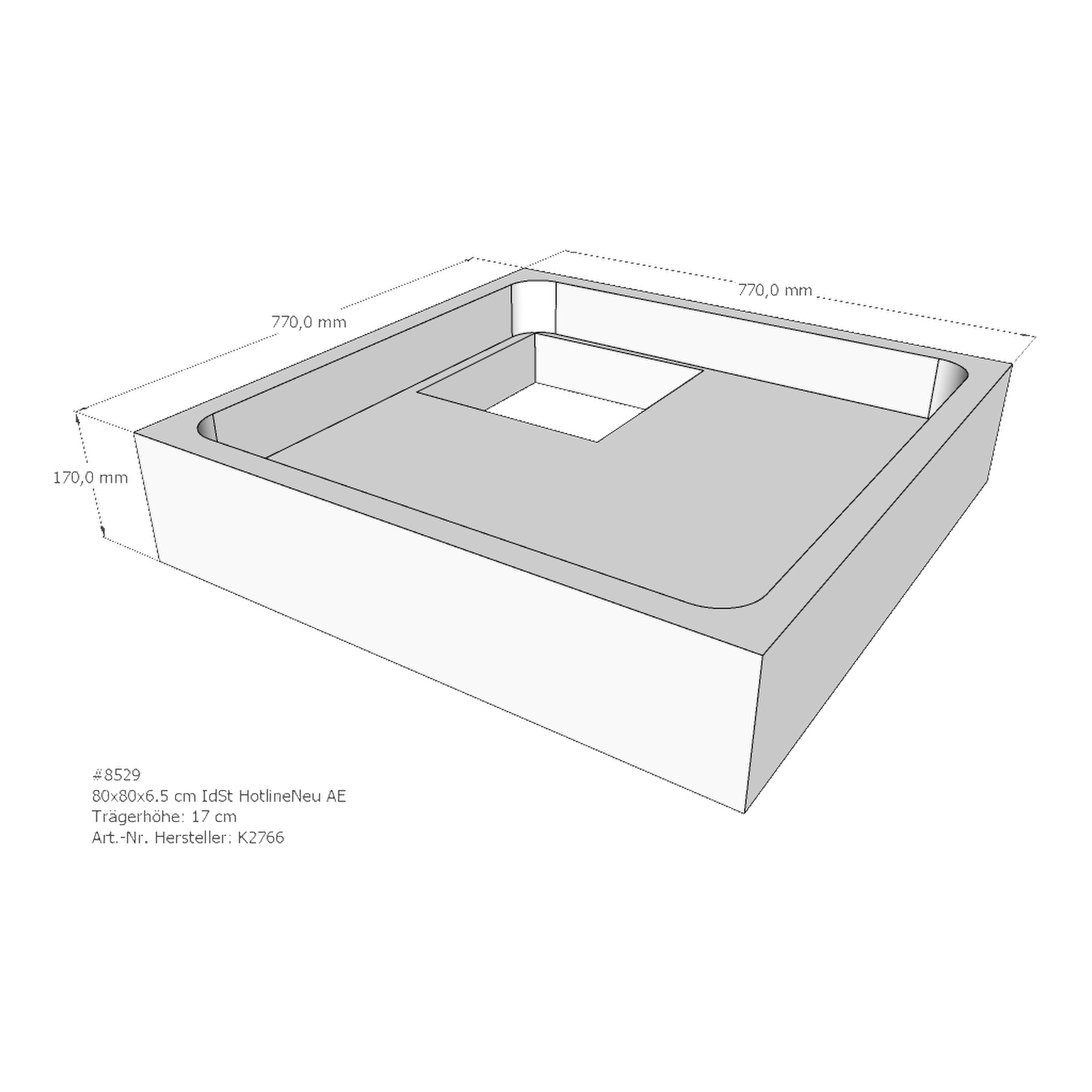 Duschwannenträger für Ideal Standard HotlineNeu 80 × 80 × 6,5 cm Duschwannenträger für Ideal Standard HotlineNeu 80 × 80 × 6,5 cm