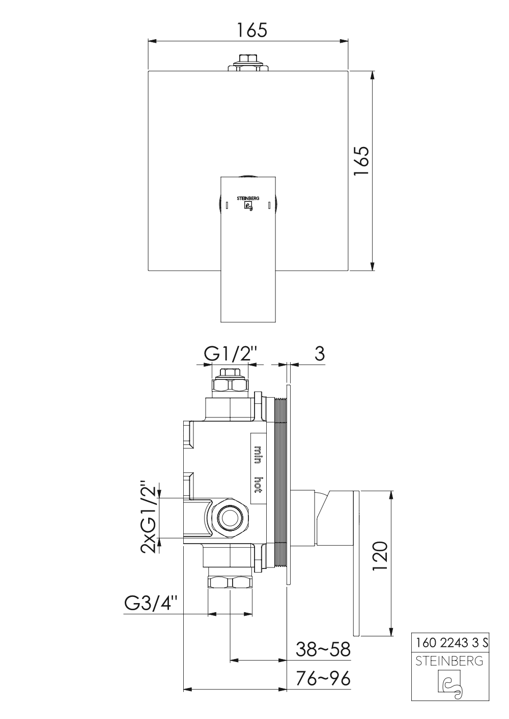 Serie 160 Fertigmontageset für Brause-Einhebelmischbatterie chrom Serie 160 Fertigmontageset für Brause-Einhebelmischbatterie chrom