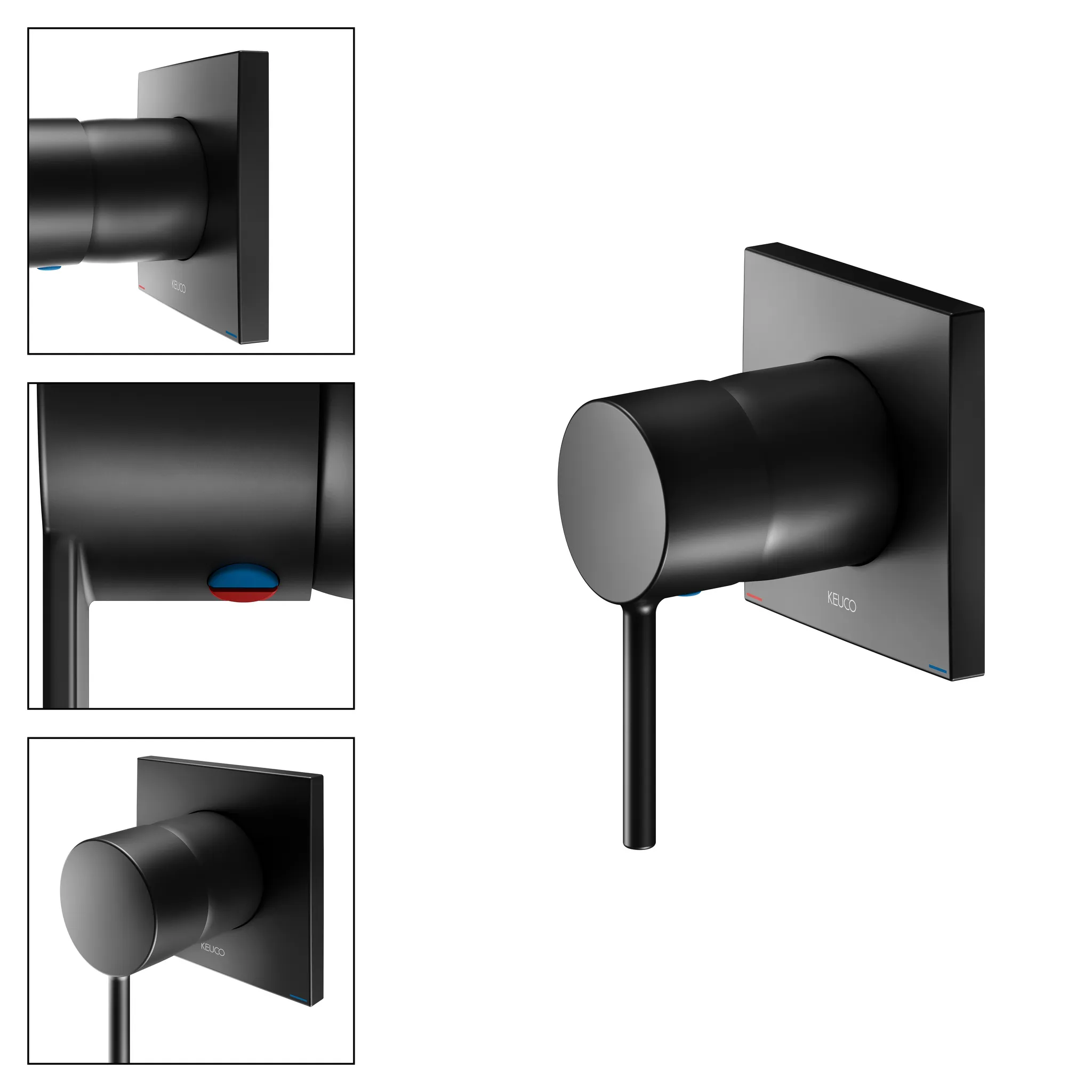 IXMO 59551370202 Einhebelmischer UP DN15 mit eckiger Rosette mit IXMO Soft Griff schwarz IXMO 59551370202 Einhebelmischer UP DN15 mit eckiger Rosette mit IXMO Soft Griff schwarz