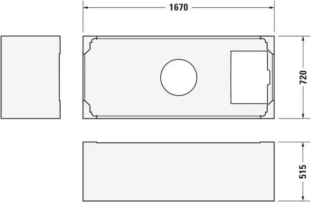 Duravit Badewanne „D-Code“ rechteck 170 × 75 cm, Mittelablauf