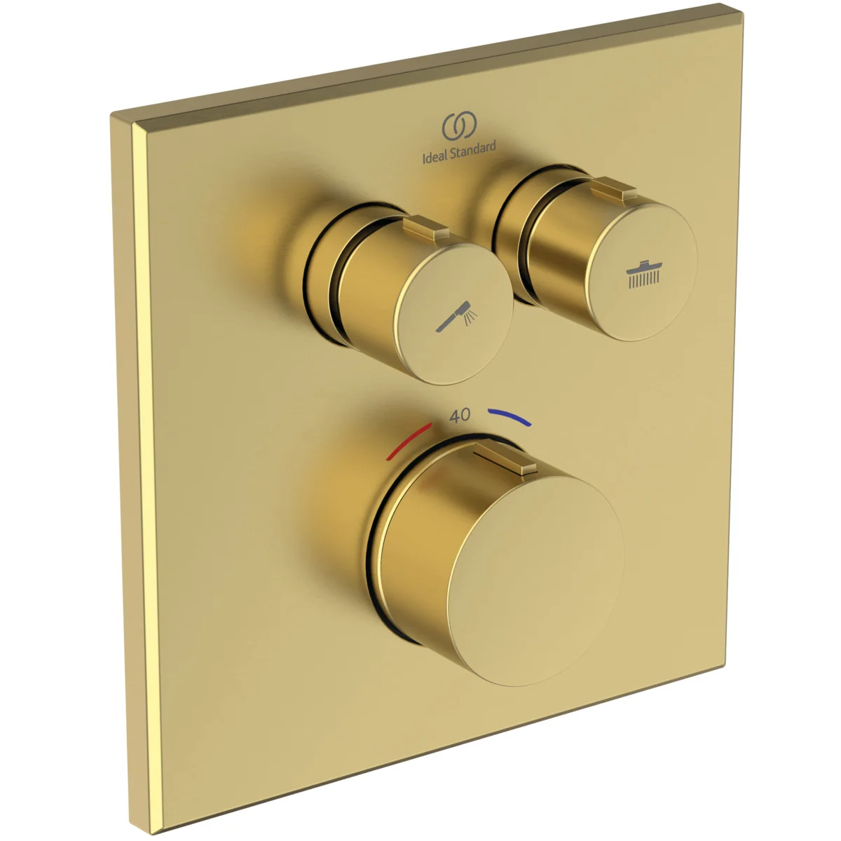 Ideal Standard Ceratherm Navigo Unterputz-Thermostat für Wanne & Dusche, 2 Verbraucher, Brushed Gold