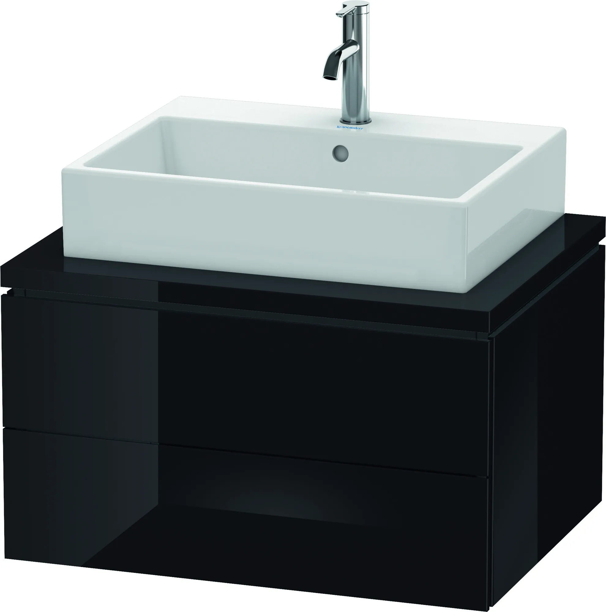 Duravit Waschtischunterschrank wandhängend „L-Cube“ 72 × 40 × 54,7 cm Schwarz Hochglanz Duravit Waschtischunterschrank wandhängend „L-Cube“ 72 × 40 × 54,7 cm Schwarz Hochglanz