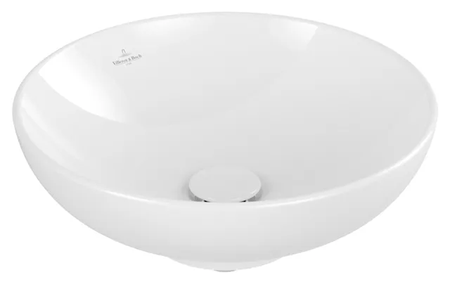 Villeroy & Boch Aufsatzwaschtisch aus TitanCeram „Loop & Friends“ ⌀ 420 mm, ohne Hahnlochbohrung in Weiß Alpin Villeroy & Boch Aufsatzwaschtisch aus TitanCeram „Loop & Friends“ ⌀ 420 mm, ohne Hahnlochbohrung in Weiß Alpin