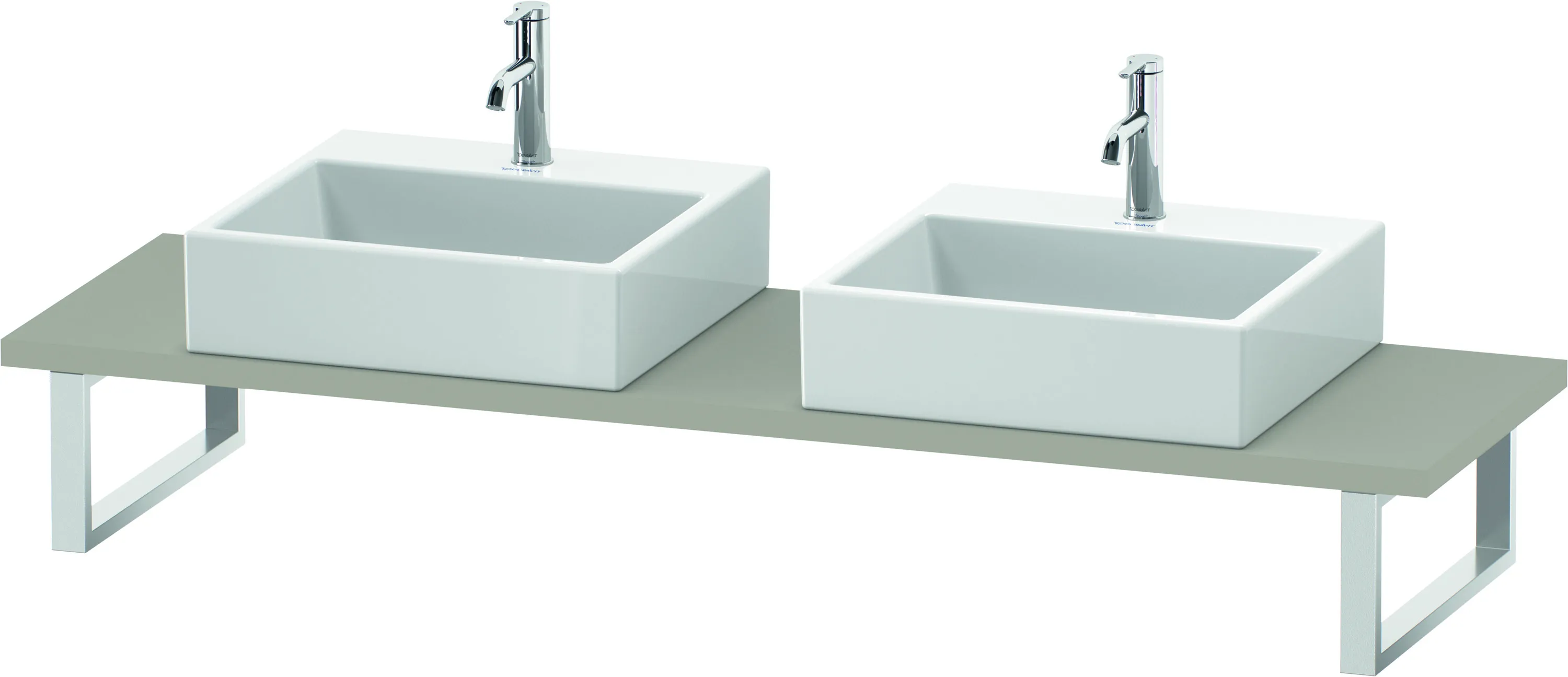 Duravit Konsole „L-Cube“ in Taupe Matt