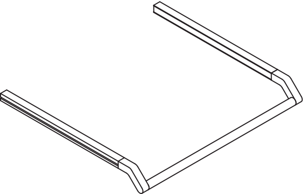 HEWI Ablage in 65 × 6,8 cm