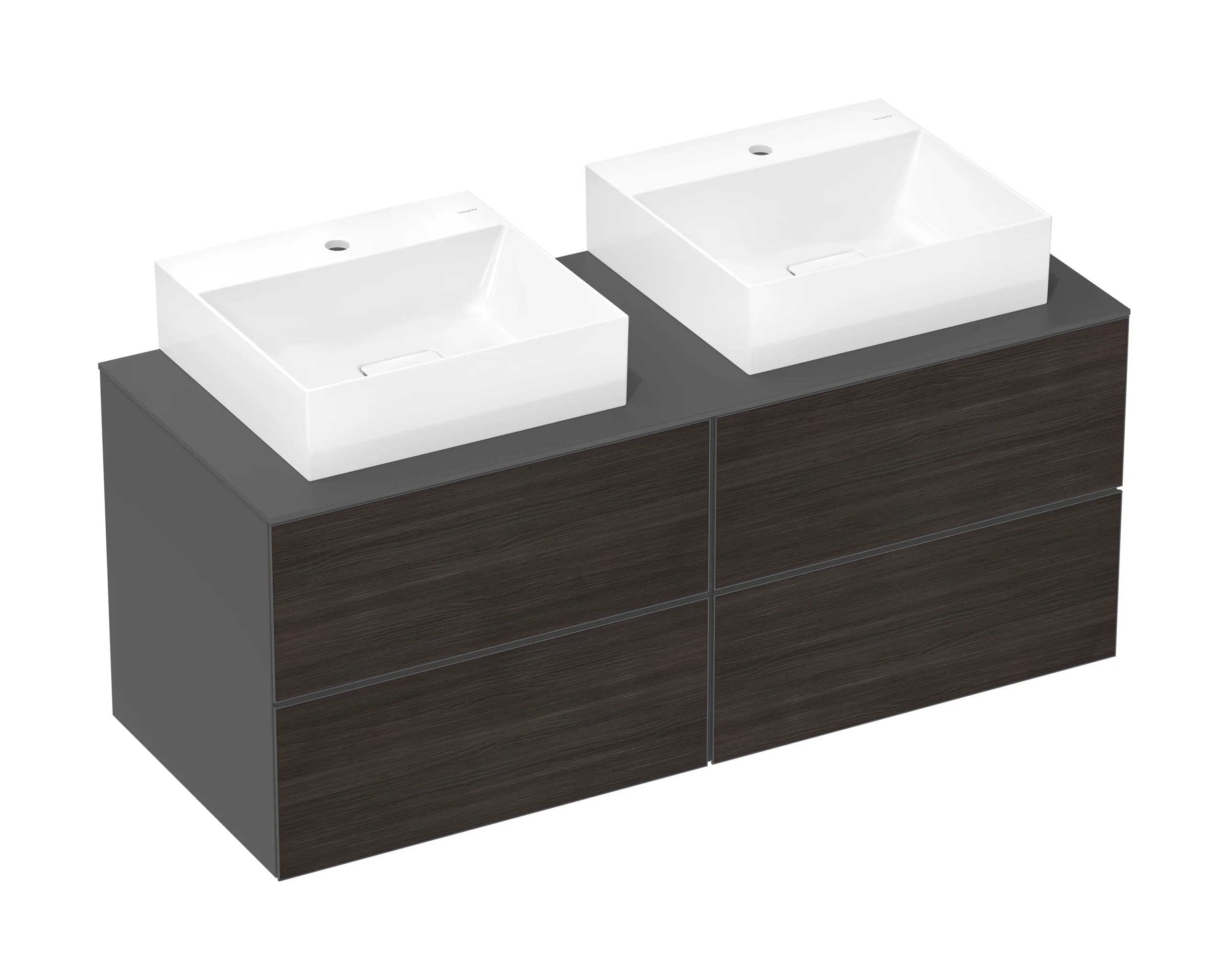 Hansgrohe Aufsatzwaschtisch Xevolos E, weiß, 500x480 mm, geschliffen, SmartClean, glänzend