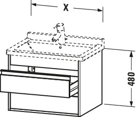 Duravit Waschtischunterschrank wandhängend „Ketho“ 80 × 48 × 45,5 cm in Nussbaum Natur Duravit Waschtischunterschrank wandhängend „Ketho“ 80 × 48 × 45,5 cm in Nussbaum Natur