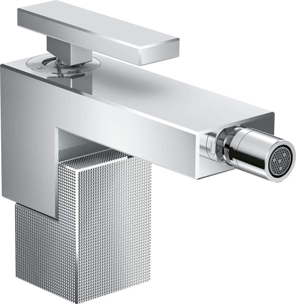 Hansgrohe AXOR Edge Bidetmischer - Einhebel-Bidetmischer mit Push-Open Ablaufgarnitur, Diamantschliff, Chrom, Ausladung 149 mm, Auslaufhöhe 99 mm Hansgrohe AXOR Edge Bidetmischer - Einhebel-Bidetmischer mit Push-Open Ablaufgarnitur, Diamantschliff, Chrom, Ausladung 149 mm, Auslaufhöhe 99 mm