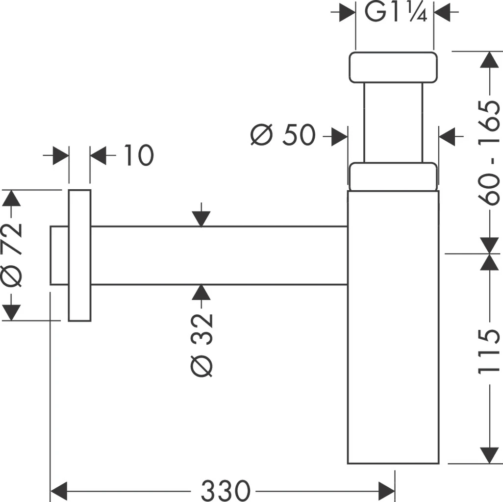 Design Siphon Flowstar S Axor chrom